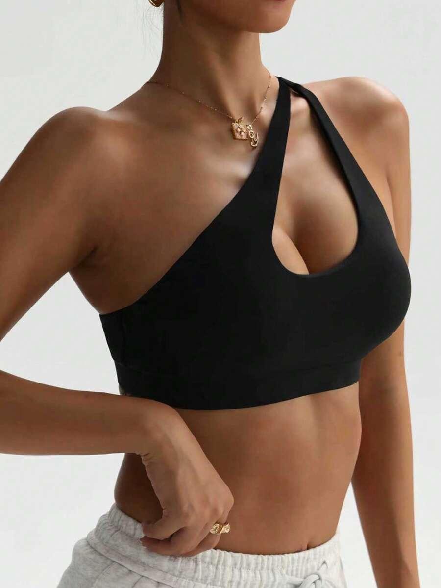 SHEIN CZARNY ASYMETRYCZNY TOP S09__XS