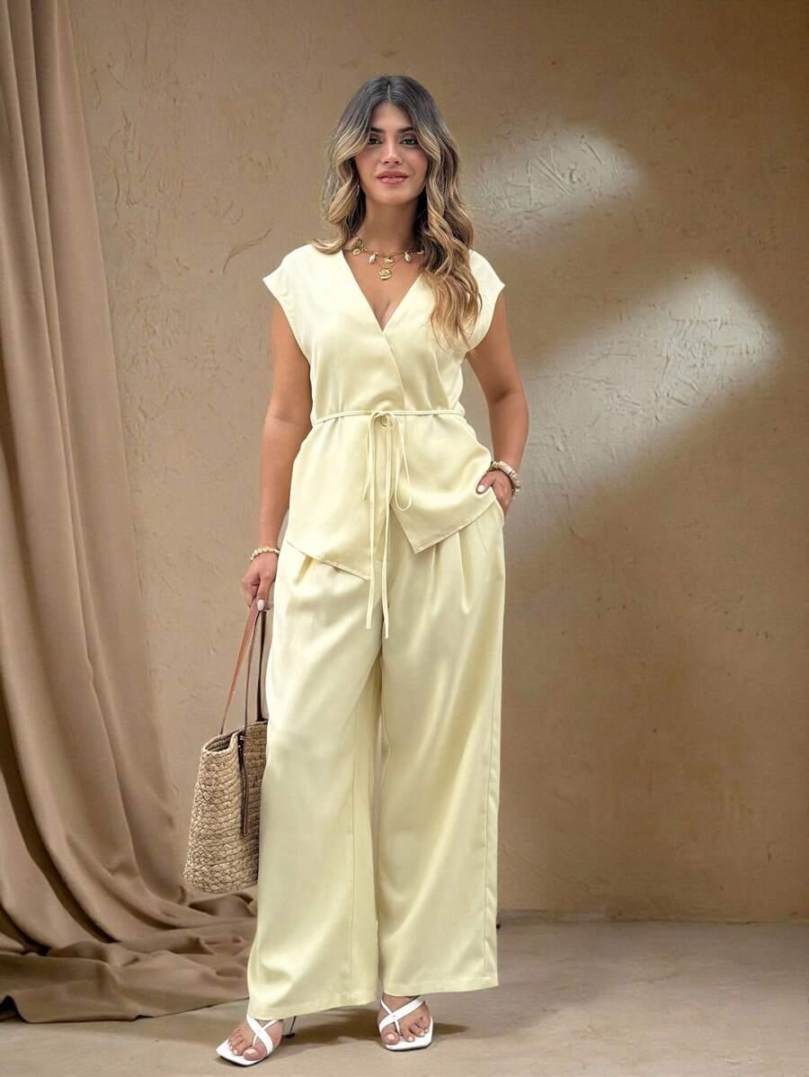 SHEIN KAMIZELKA SPODNIE KOMPLET S06__48
