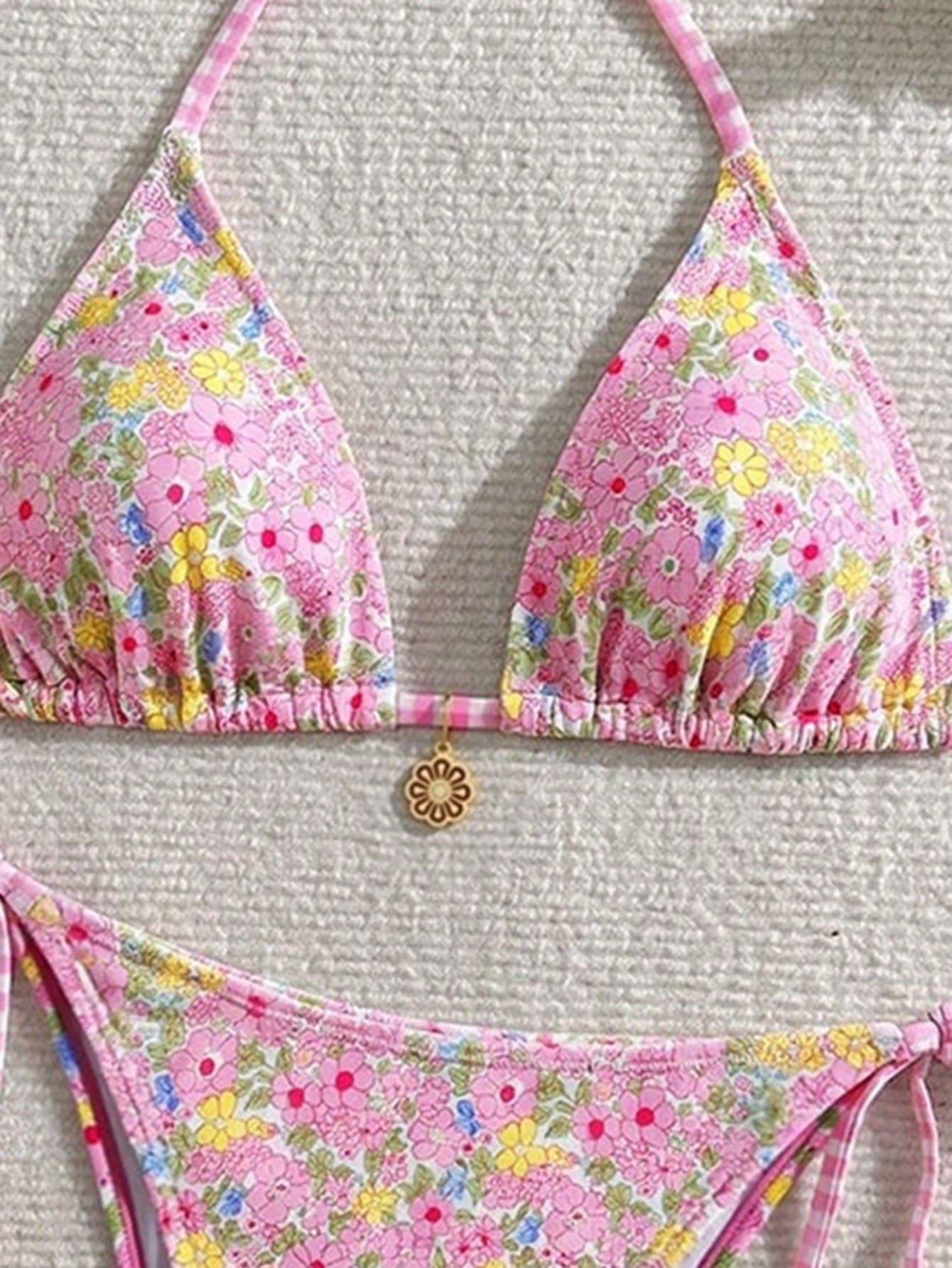 SHEIN STRÓJ KĄPIELOWY DWUCZĘŚCIOWY PRINT S09__M