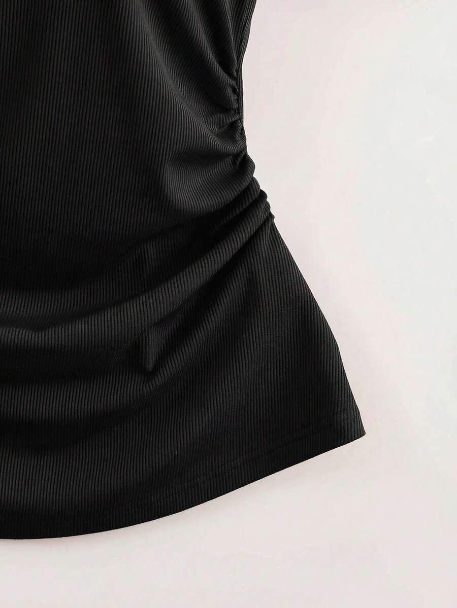 SHEIN CZARNA BLUZKA ZDOBIENIE S06__L