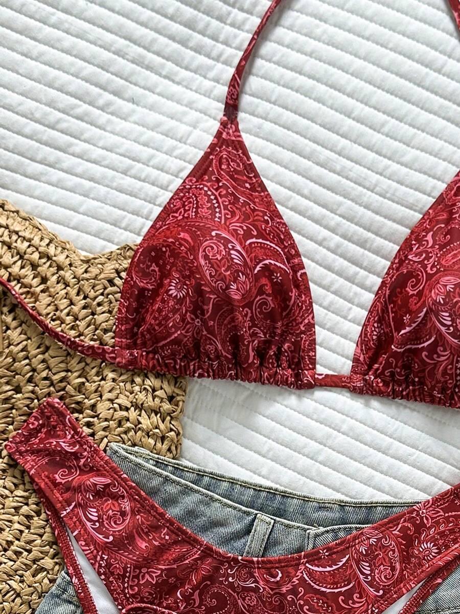 SHEIN DWUCZĘŚCIOWY STRÓJ KĄPIELOWY S06__L