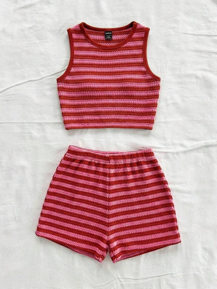 SHEIN TOP SPODENKI KOMPLET S06__M