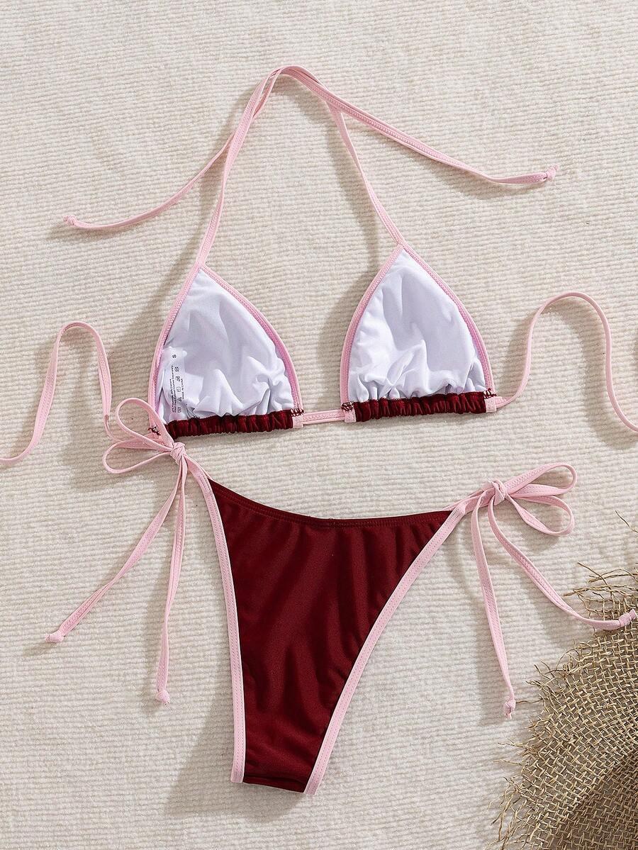SHEIN DWUCZĘŚCIOWY STRÓJ KĄPIELOWY S09__L