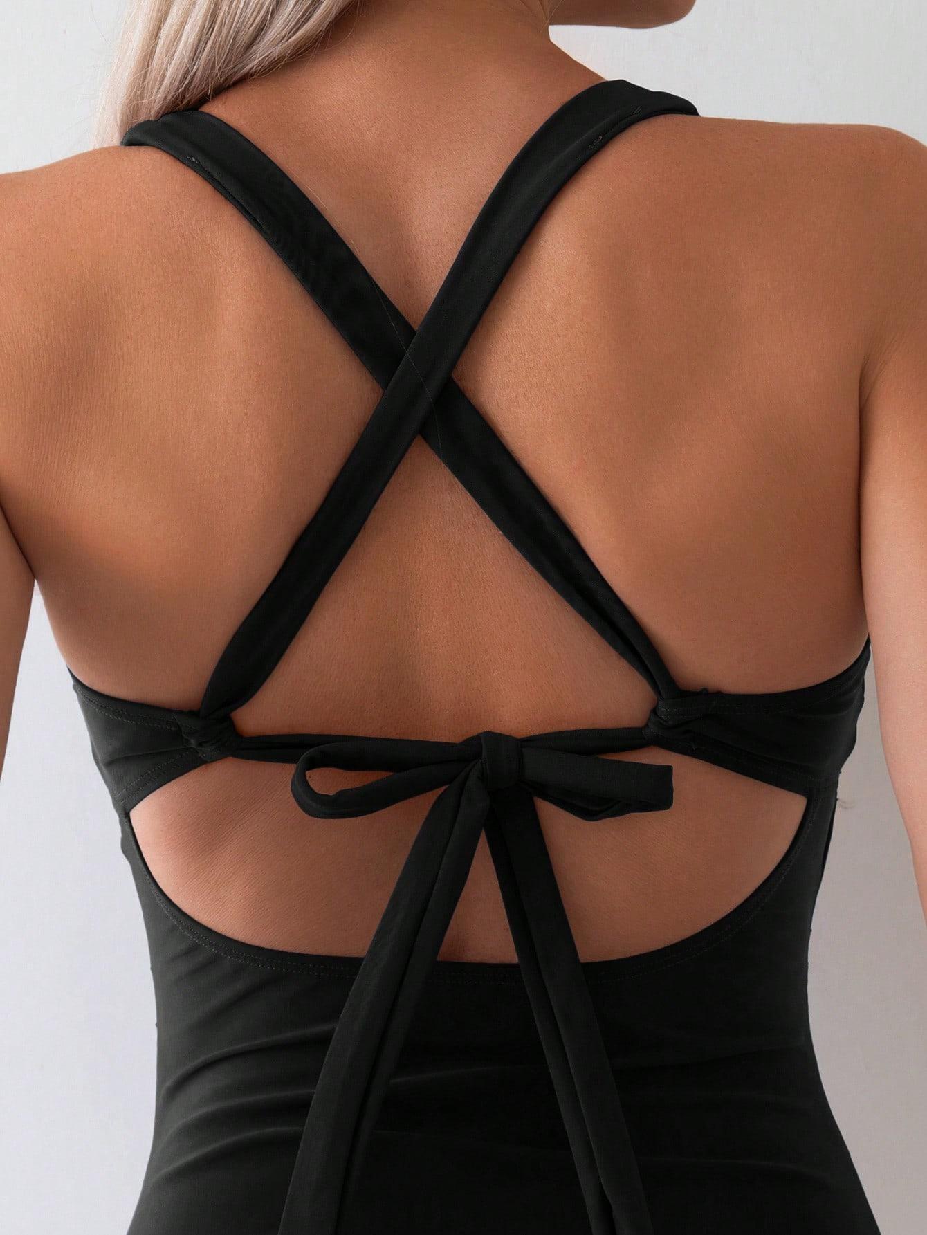 SHEIN CZARNY JEDNOCZĘŚCIOWY STRÓJ KĄPIELOWY S09__XL