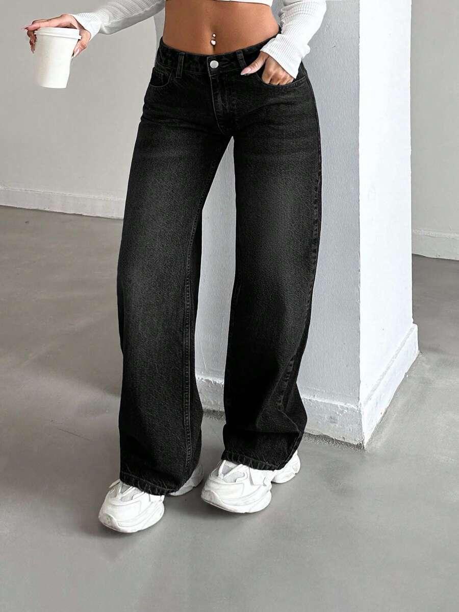 EURMUSE CZARNE SPODNIE JEANS S06__XXS