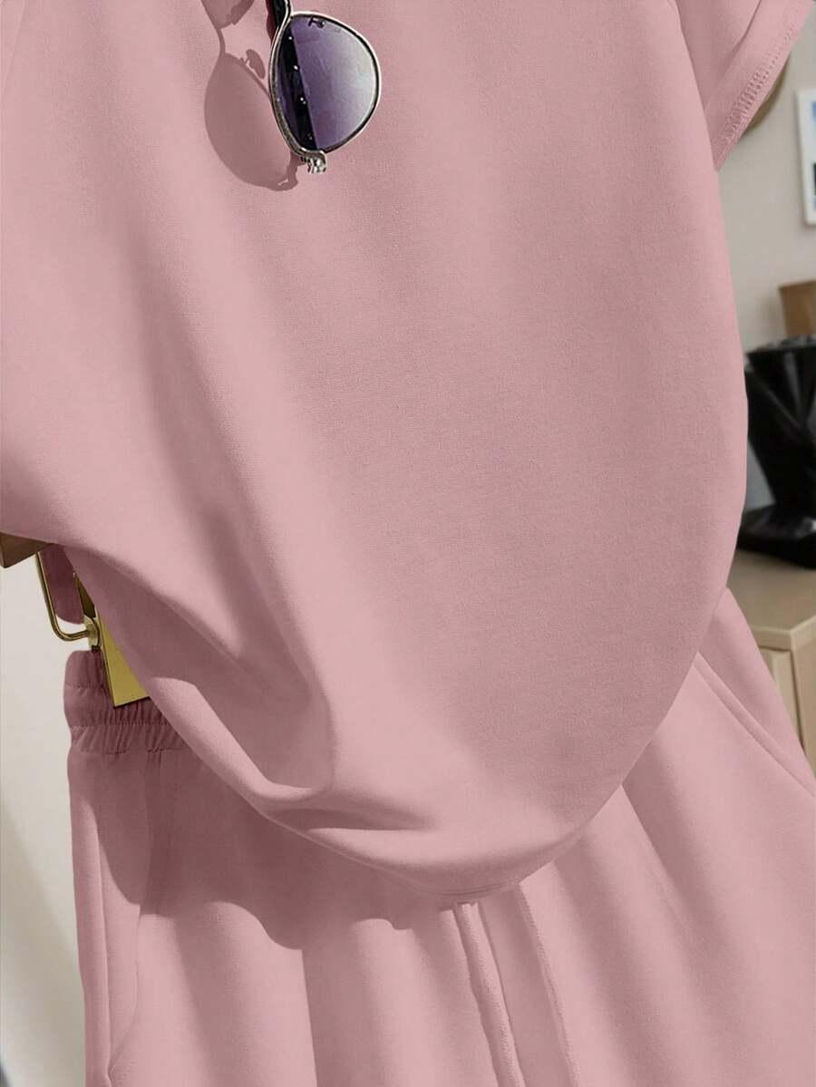 SHEIN RÓŻOWE KRÓTKIE SPODENKI S06__L