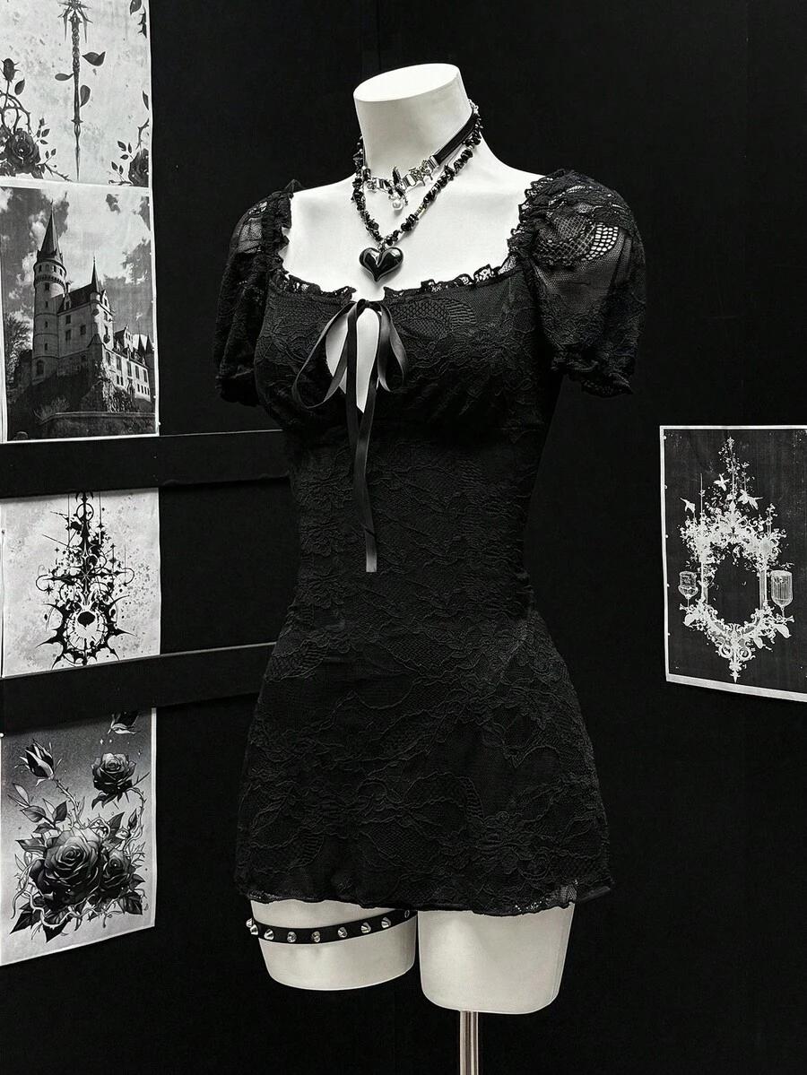 EGRLERA CZARNA MINI SUKIENKA S06__M