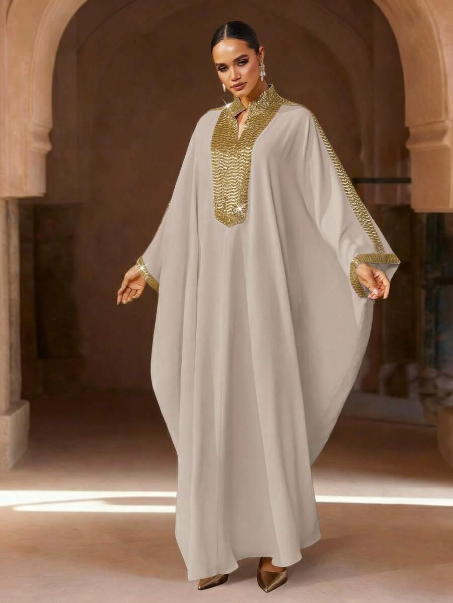 SHEIN SZARA MAXI SUKIENKA