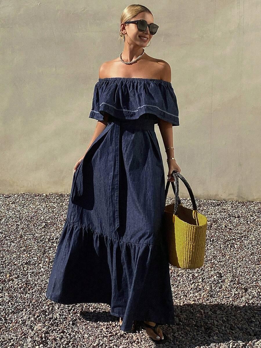 DAZY MAXI SUKIENKA JEANS S06__XL