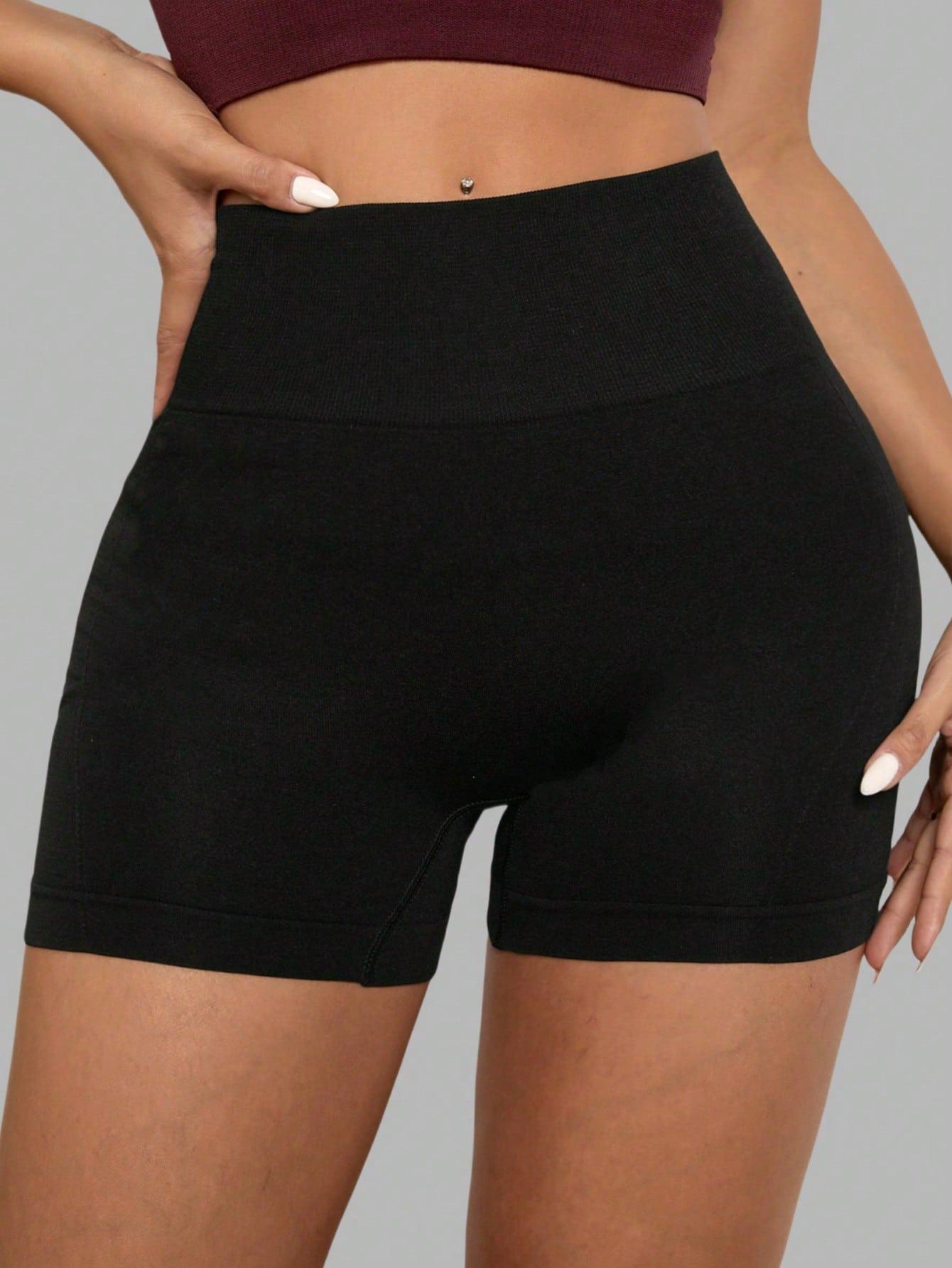 SHEIN CZARNE SPODENKI SPORTOWE S06__L