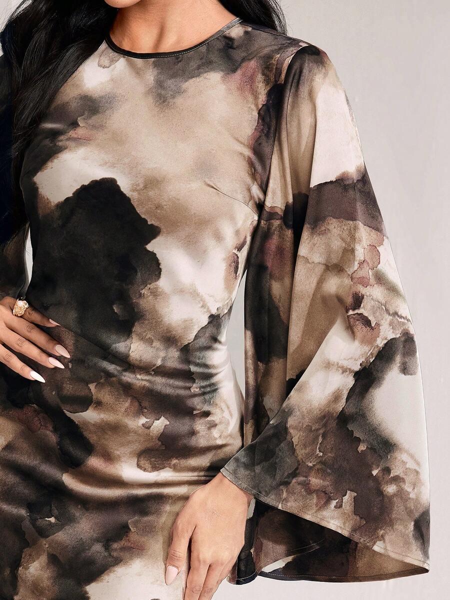 SHEIN MAXI SUKIENKA DŁUGI RĘKAW S06__XXL