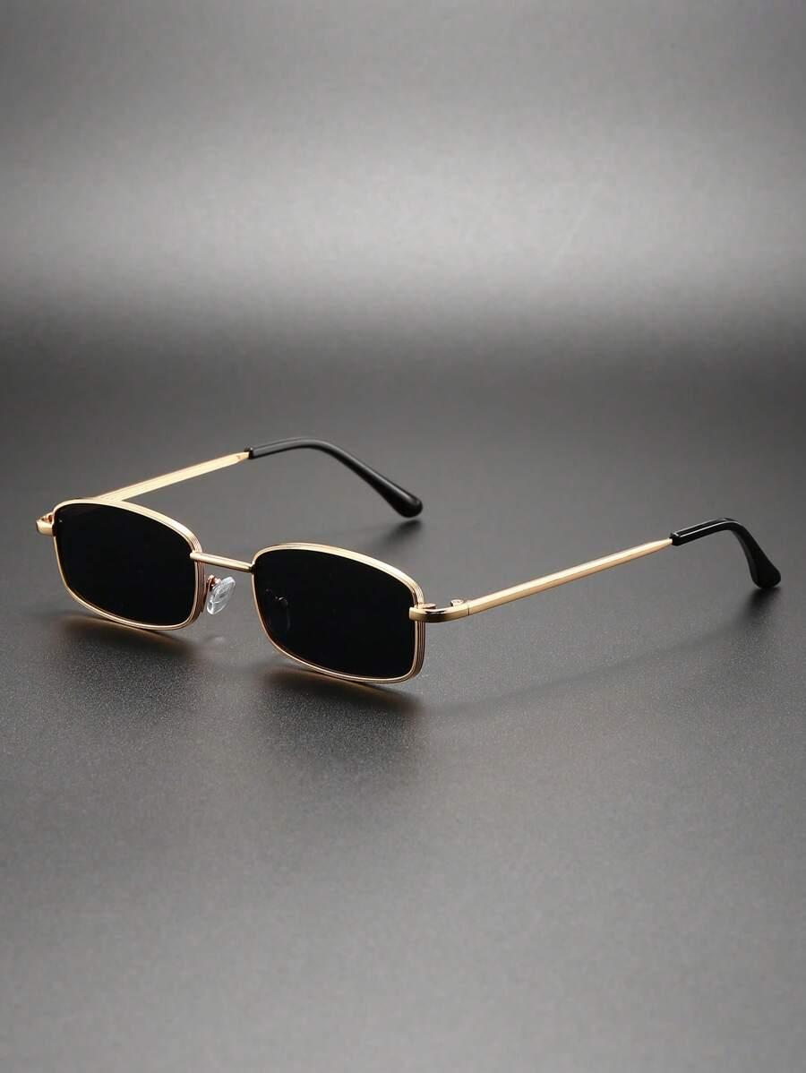 SHEIN ZŁOTE OKULARY PRZECIWSŁONECZNE S07