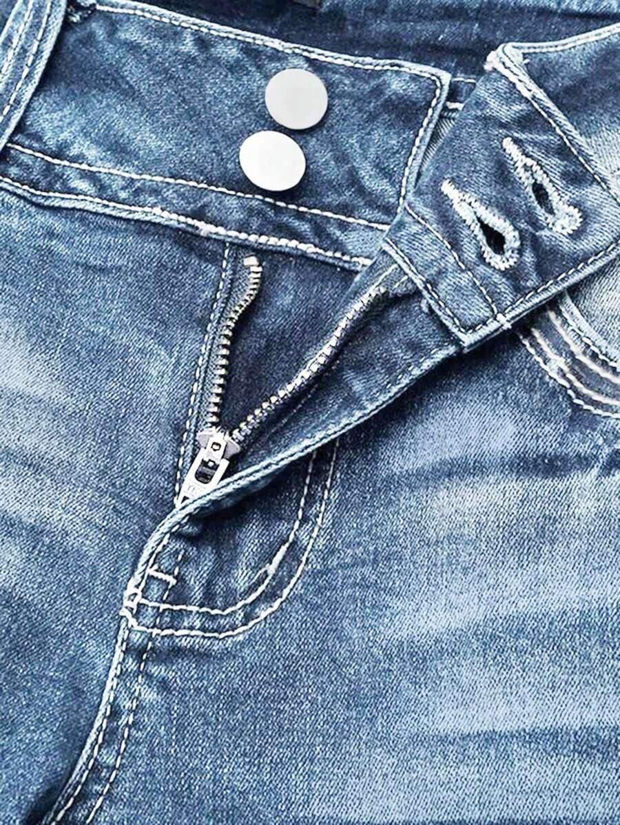 SHEIN NIEBIESKIE JEANSY DZWONY