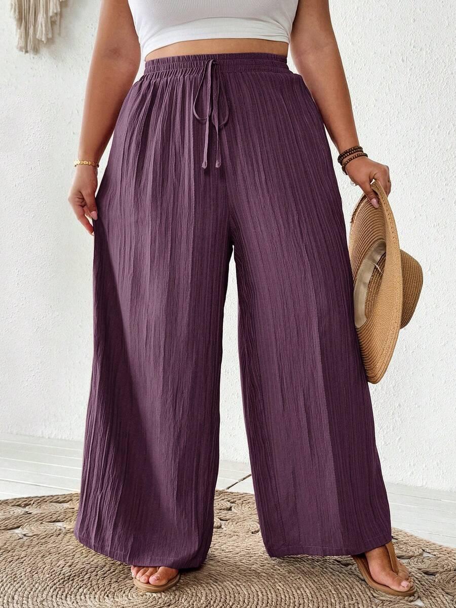 SHEIN FIOLETOWE SPODNIE CASUAL S06__58