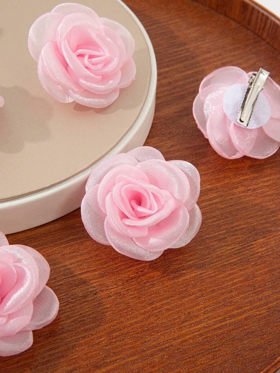 SHEIN SPINKI RÓŻOWE RÓŻE 6-PACK S07