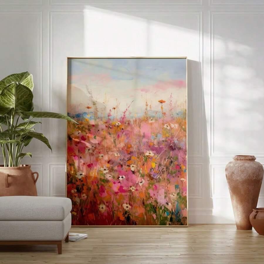 SHEIN OBRAZ NA PŁÓTNIE KWIATY S07__30X40