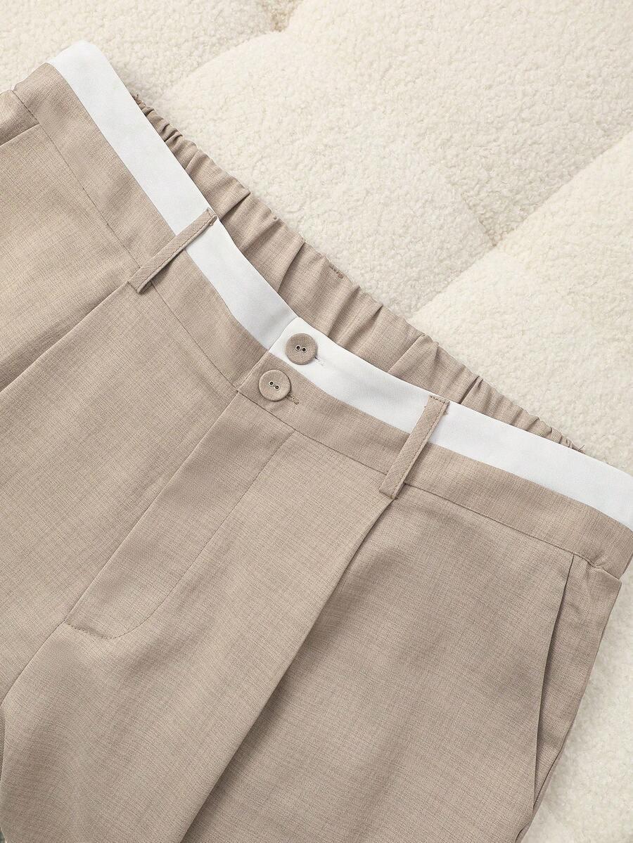 SHEIN BEŻOWE SPODNIE CASUAL S06__M