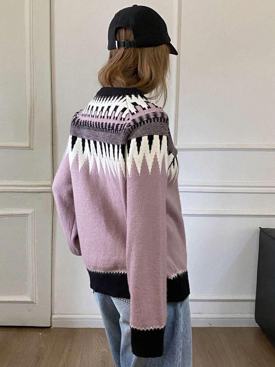 DAZY SWETER DZIANINA ZAMEK S06__L