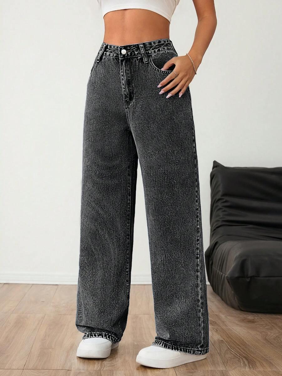 SHEIN SZARE SPODNIE JEANS S06__L