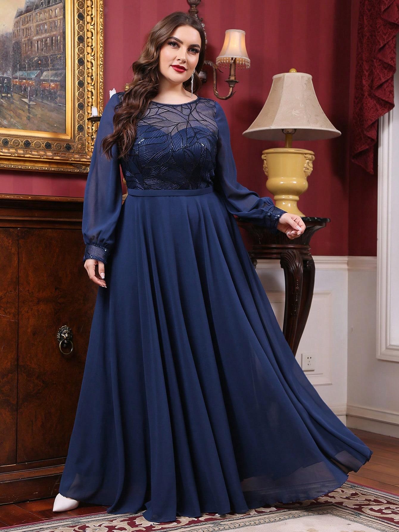 SHEIN GRANATOWA MAXI SUKIENKA S06__52