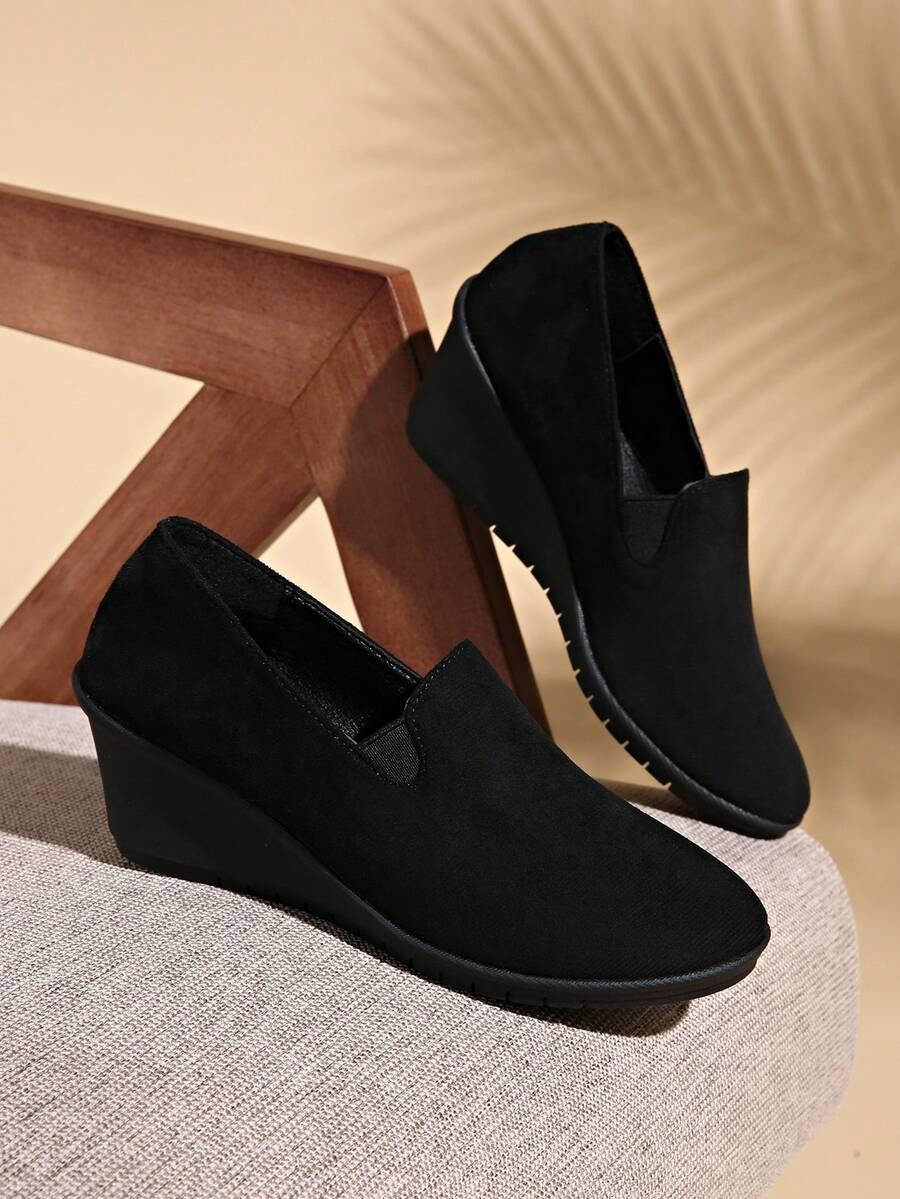 SHEIN CZARNE CZÓŁENKA KOTURN S06__39