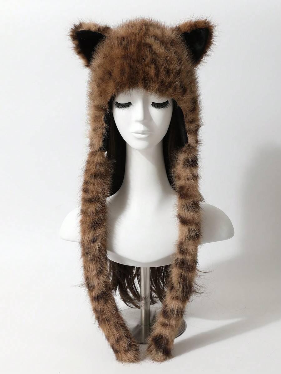 SHEIN CZAPKA ANIMAL PRINT W01__56/58