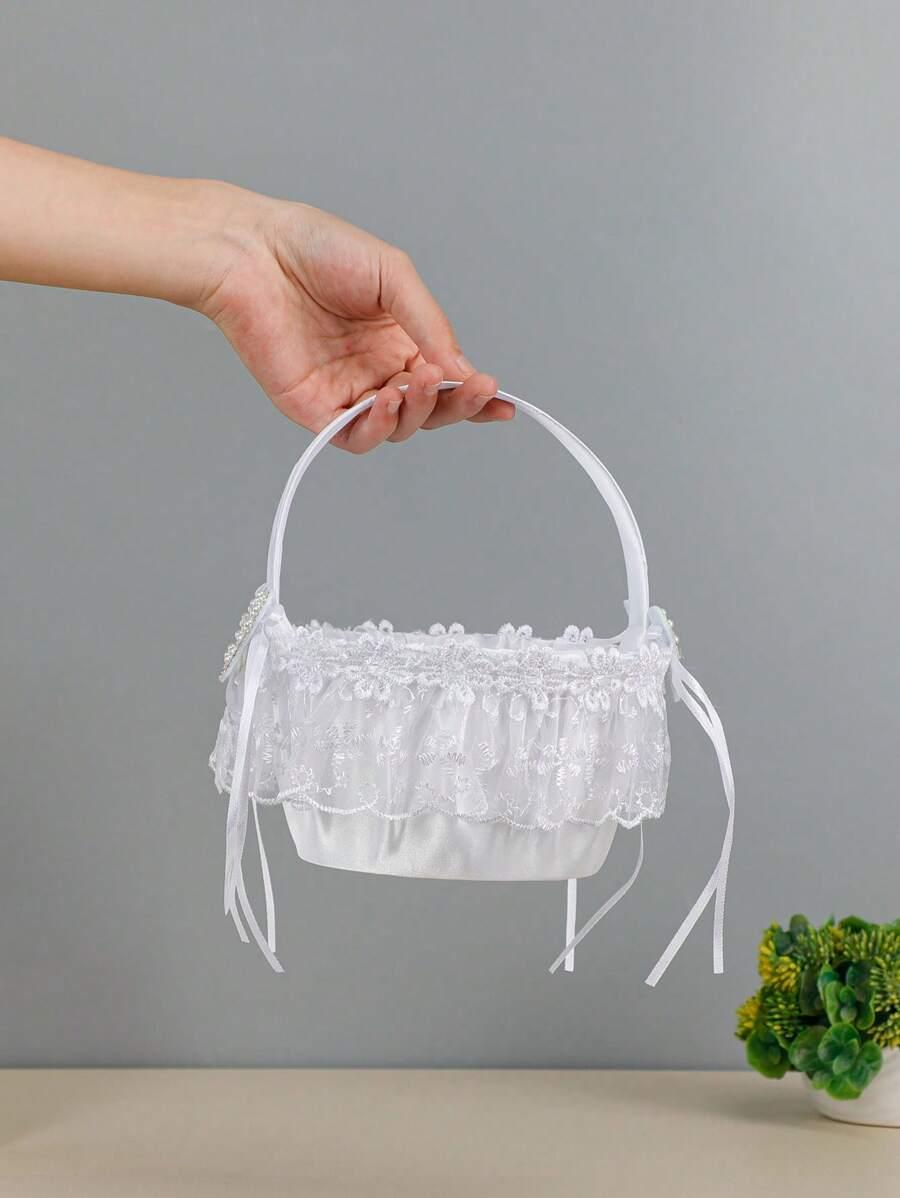 SHEIN BIAŁY KOSZYK NA KWIATY 2-PACK S07__9X17X20