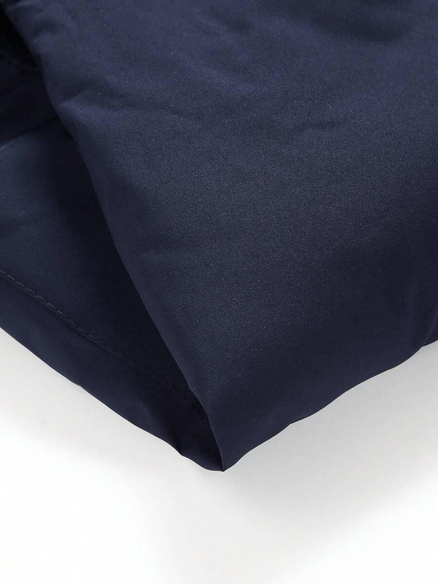 SHEIN GRANATOWA KURTKA Z KAPTUREM OCIEPLENIE W01__3XL