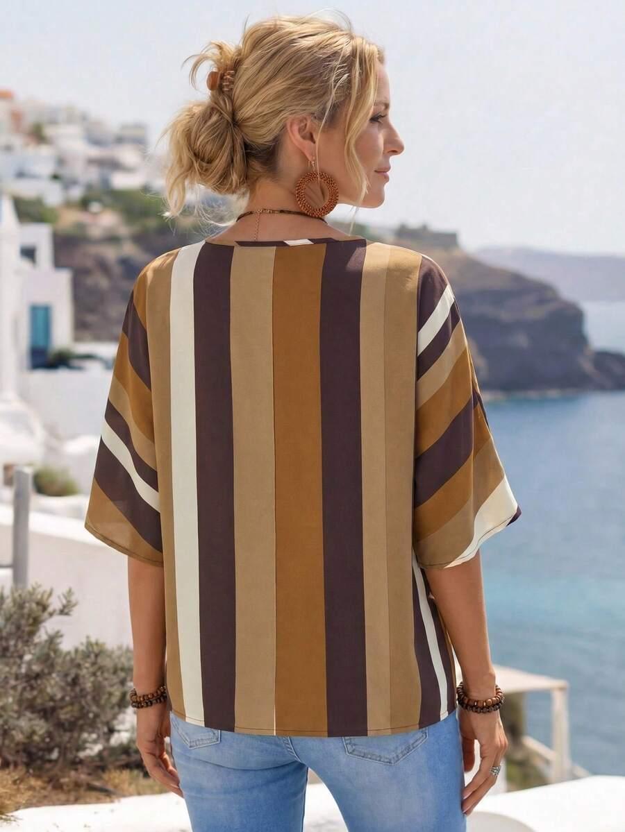 SHEIN BLUZKA V NECK S06__L