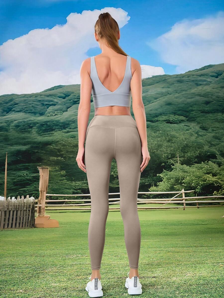 SHEIN BEZOWE LEGGINSY WYSOKI STAN S06__L