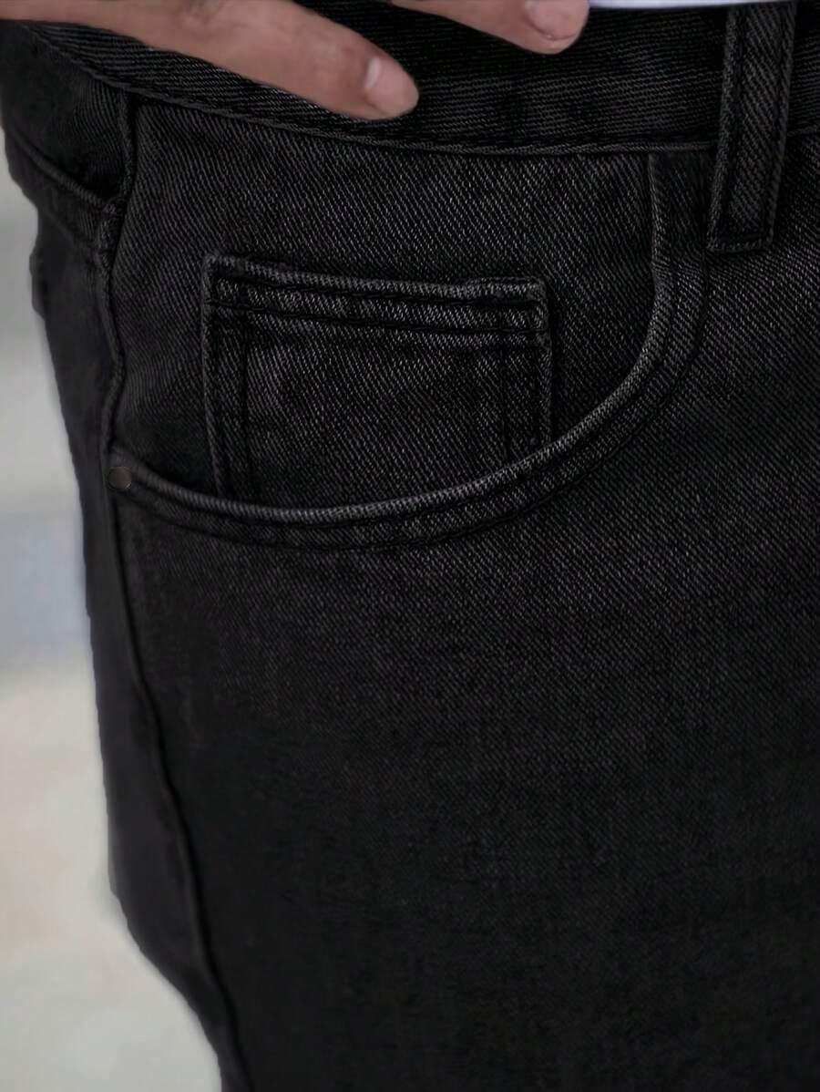 SHEIN CZARNE SPODNIE JEANS S06__XS