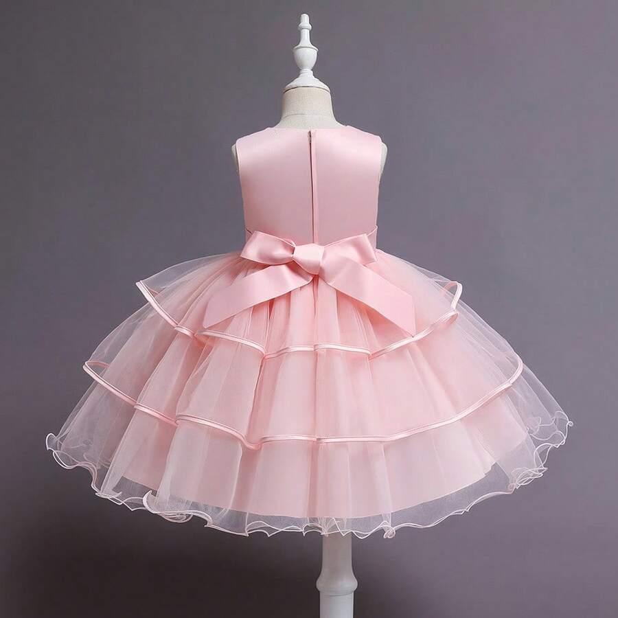 SHEIN RÓŻOWA SUKIENKA TIUL S06__128-134