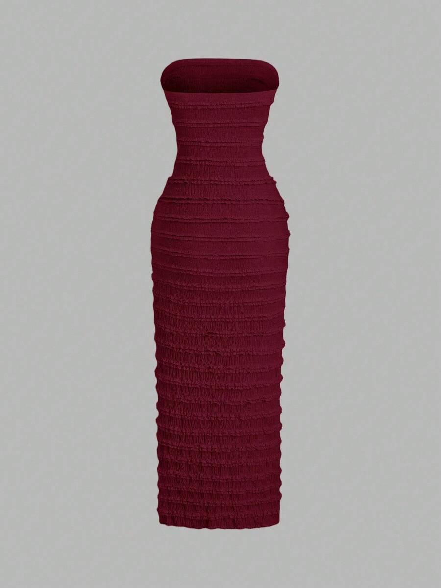 SHEIN MAXI SUKIENKA ODKRYTE RAMIONA ROZCIĘCIE KWIAT 3D S09__S