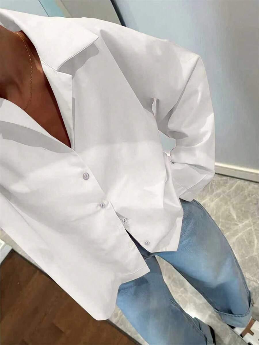 SHEIN BIAŁA KOSZULA DŁUGI RĘKAW S06__L