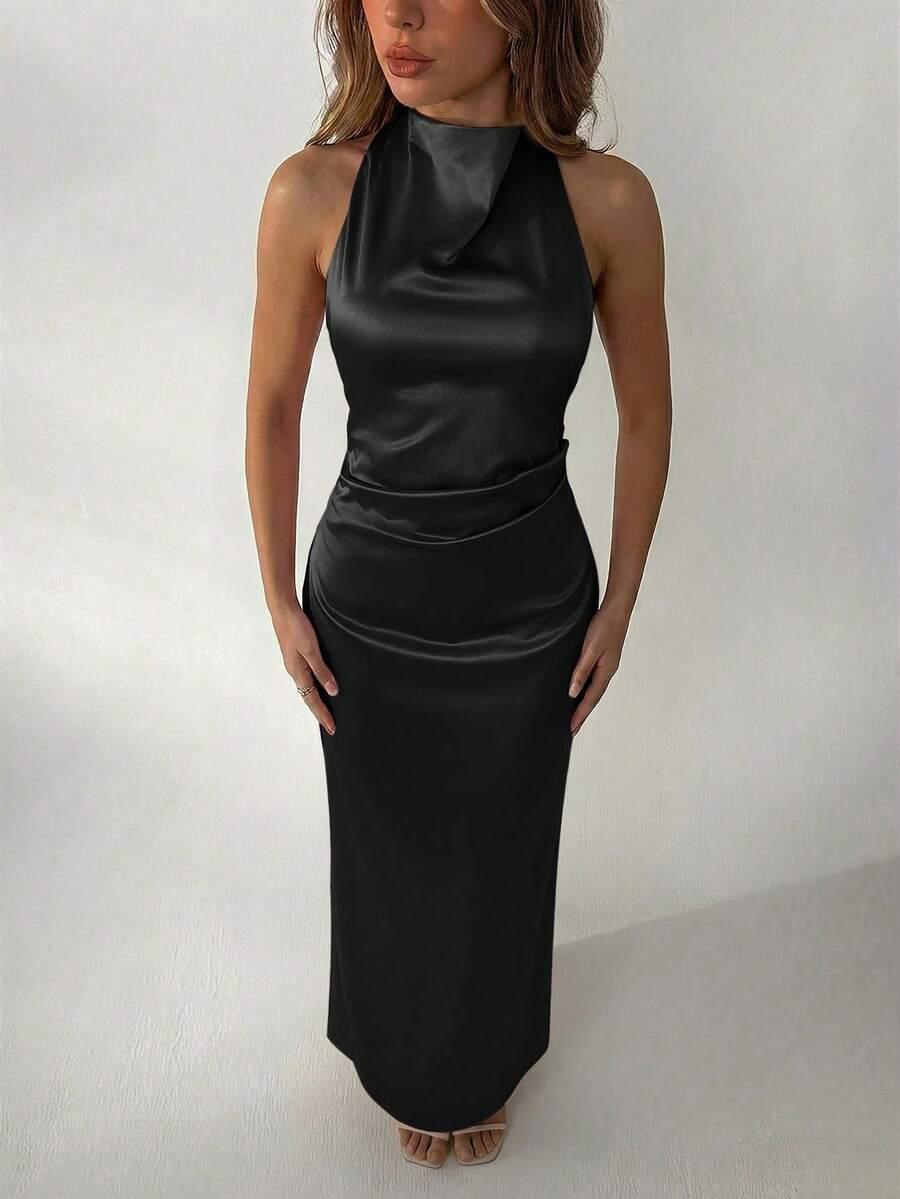 ALORUH CZARNA MAXI SUKIENKA S06__XS