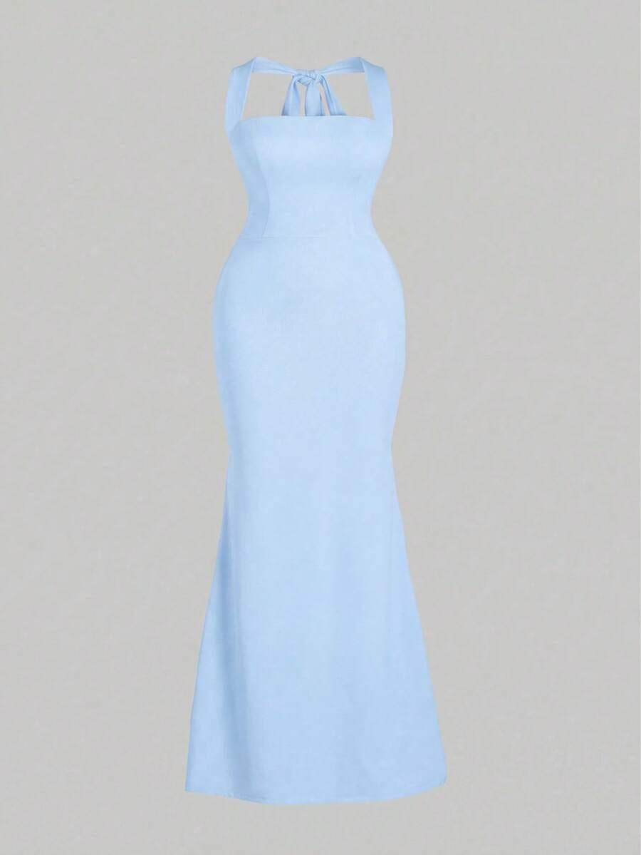 SHEIN NIEBIESKA MAXI SUKIENKA S06__M