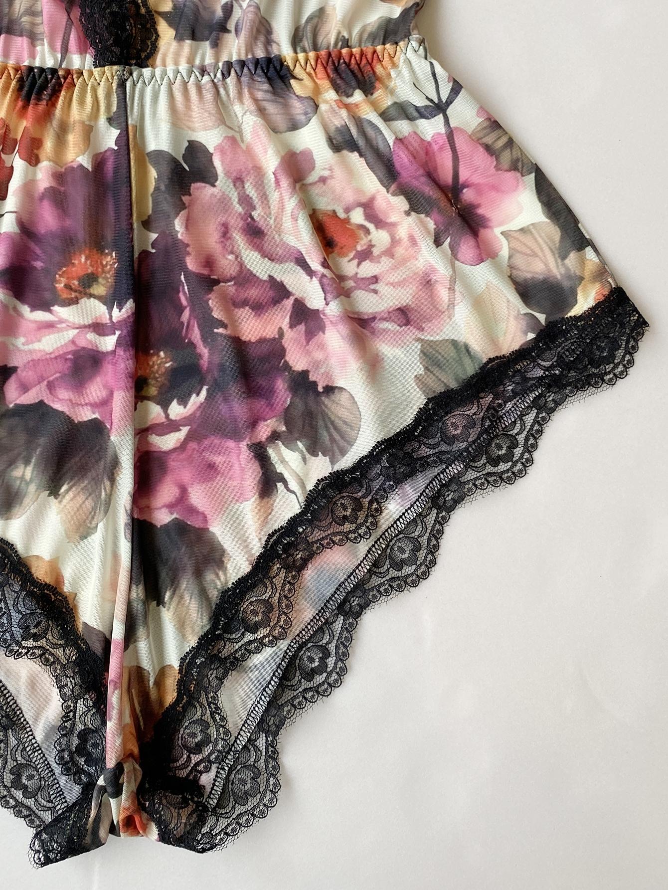 SHEIN KOMBINEZON NA RAMIĄCZKACH WZÓR S06__XL