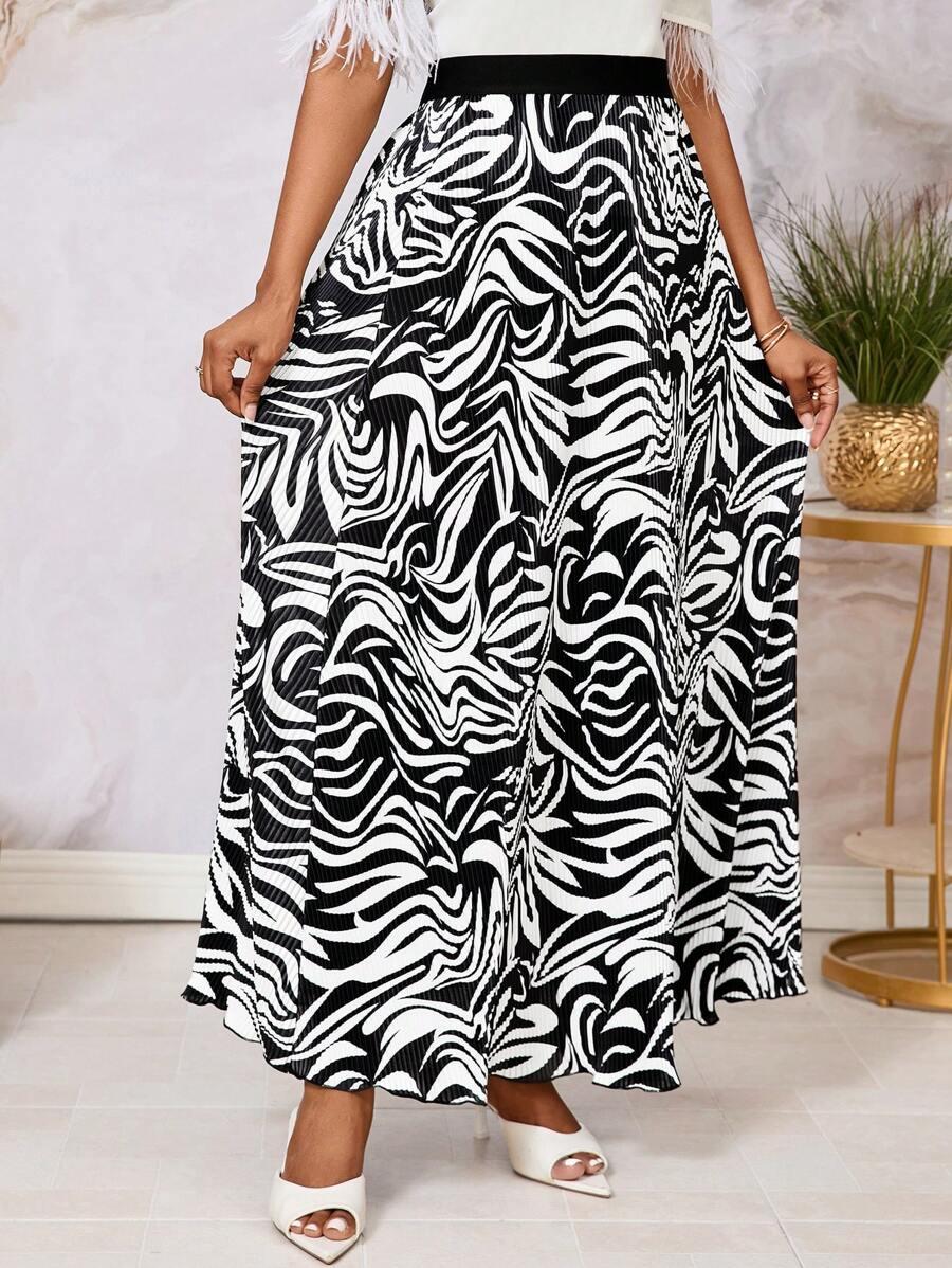 SHEIN MAXI SPÓDNICA WZÓR S06__L