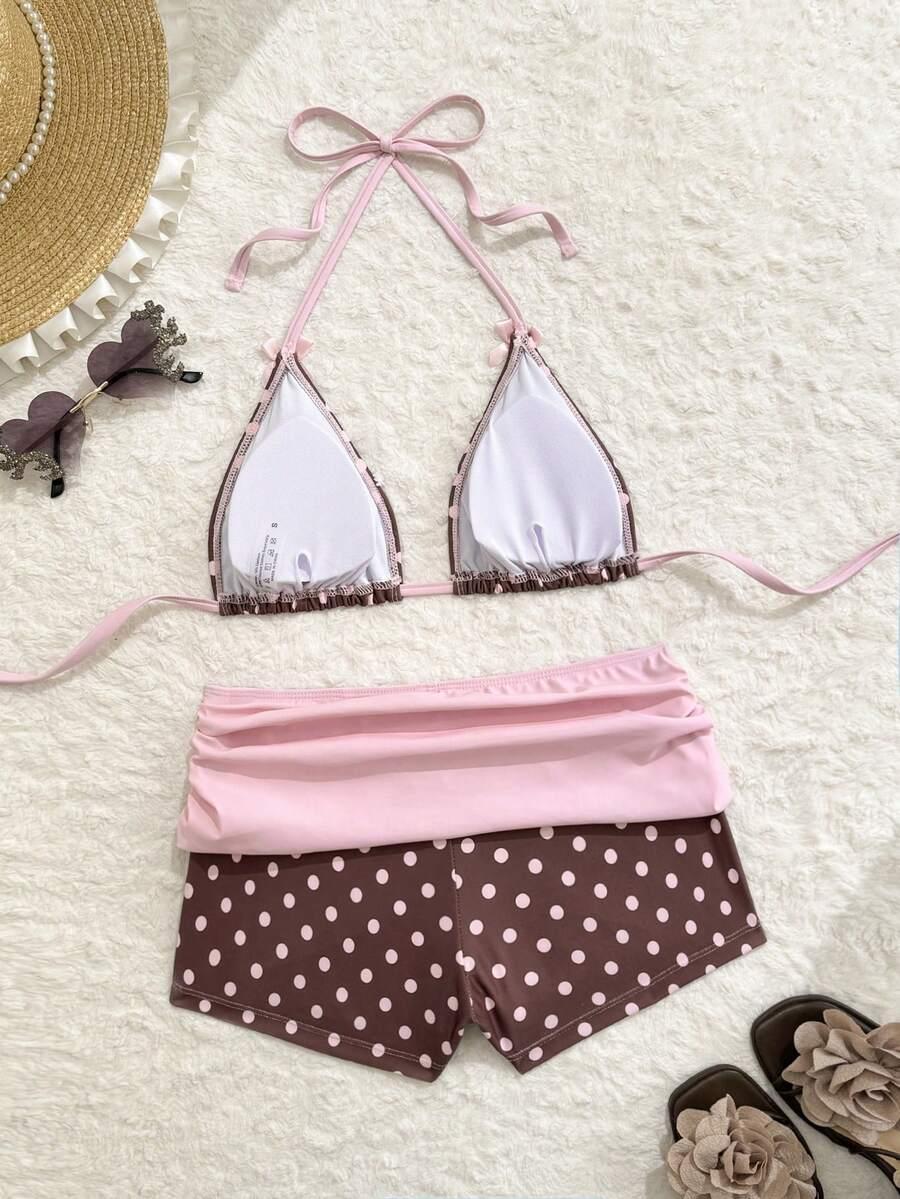 SHEIN DWUCZĘŚCIOWY STRÓJ KĄPIELOWY S09__L