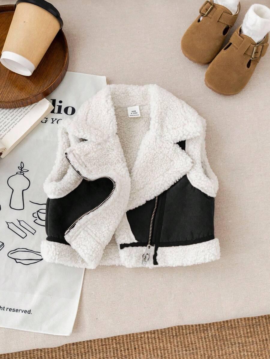 SHEIN CZARNA KAMIZELKA FUTERKO W01__92/98
