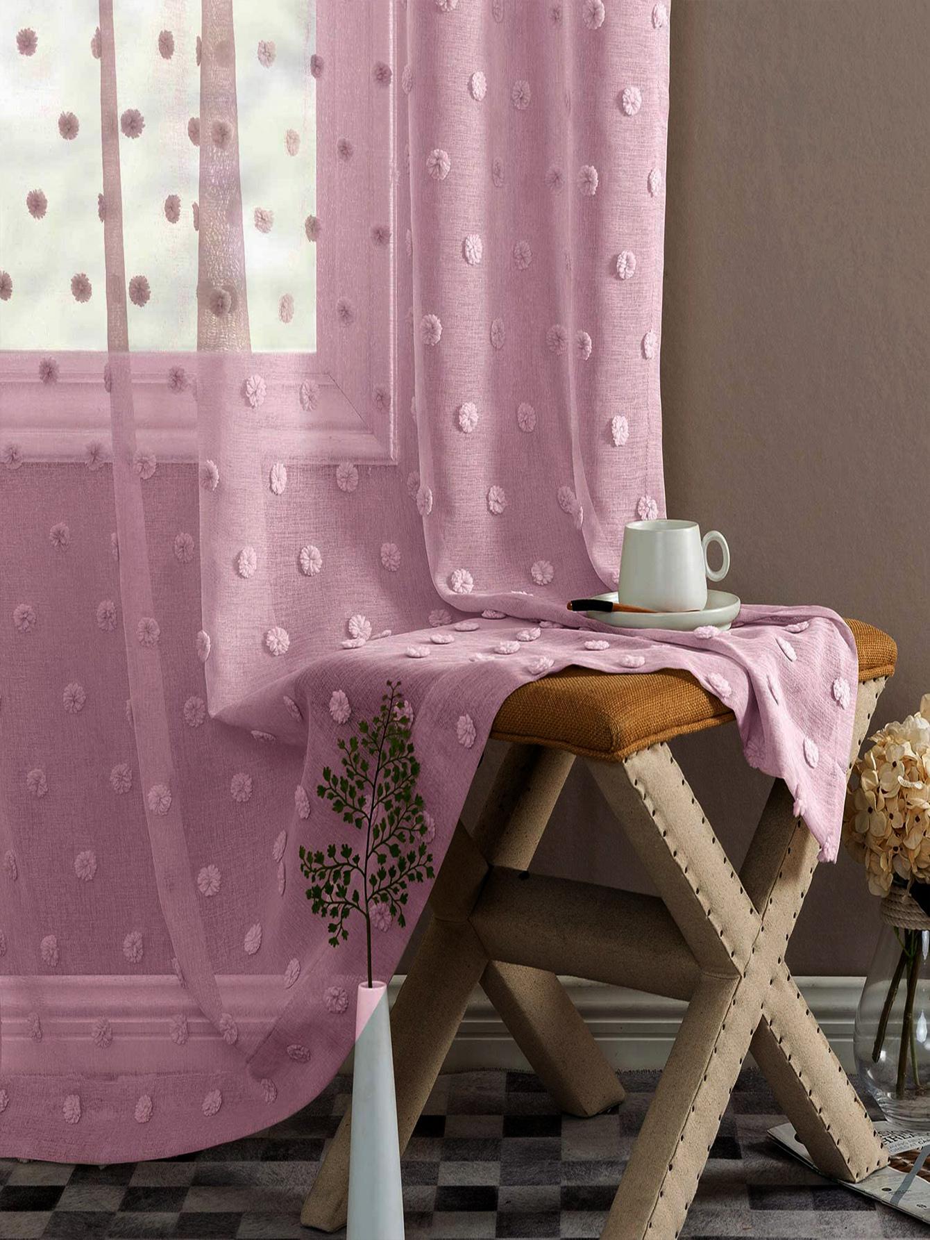 SHEIN RÓŻOWA POJEDYNCZA ZASŁONA S07__150X250