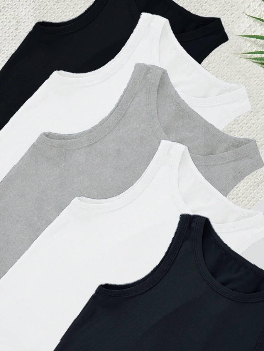 SHEIN KLASYCZNY PODKOSZULEK 2-PACK S06__104-110