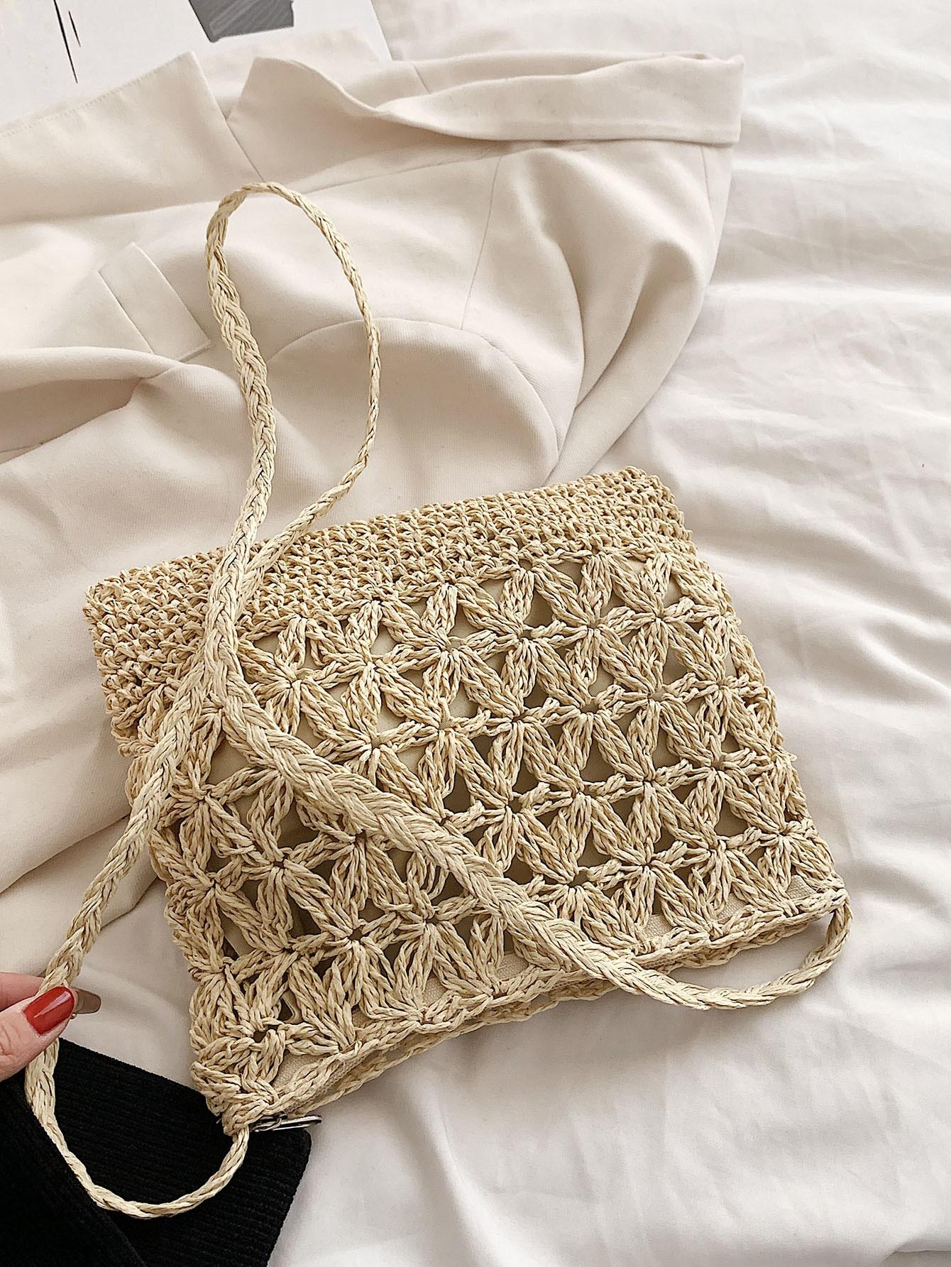 SHEIN BEŻOWA TOREBKA TEKSTURA 24X1X21