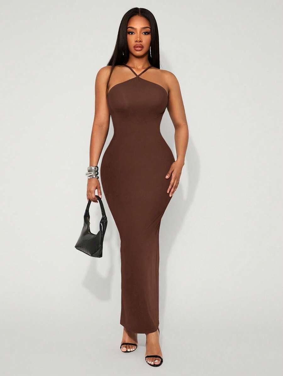 SHEIN SUKIENKA Z ODKRYTYMI PLECAMI S06__S
