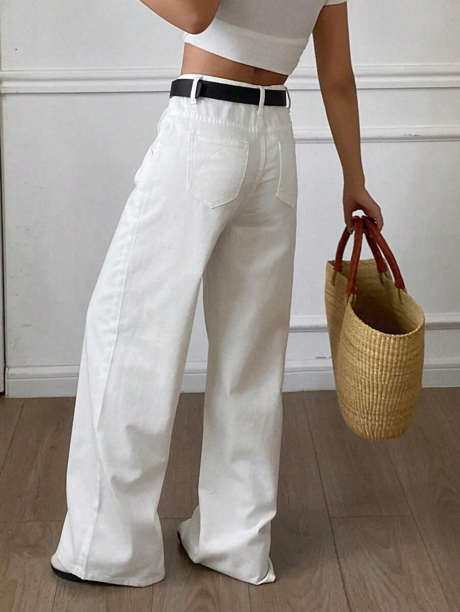 DAZY BIAŁE SPODNIE JEANS S06__S