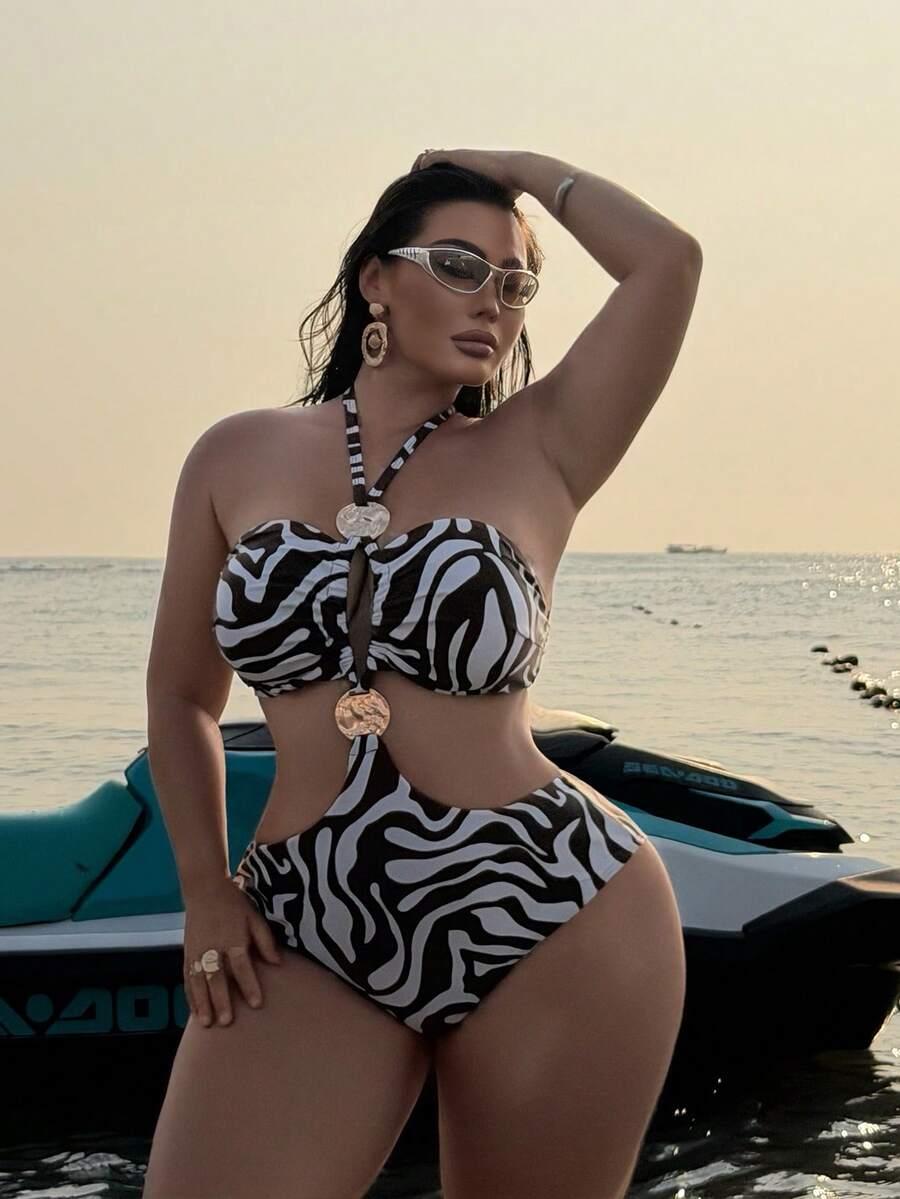 SHEIN JEDNOCZĘŚCIOWY STRÓJ KĄPIELOWY S09__XXL
