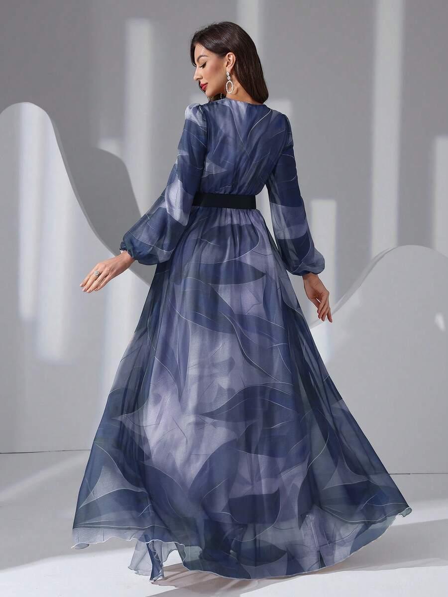 SHEIN ROZKLOSZOWANA MAXI SUKIENKA S06__XL