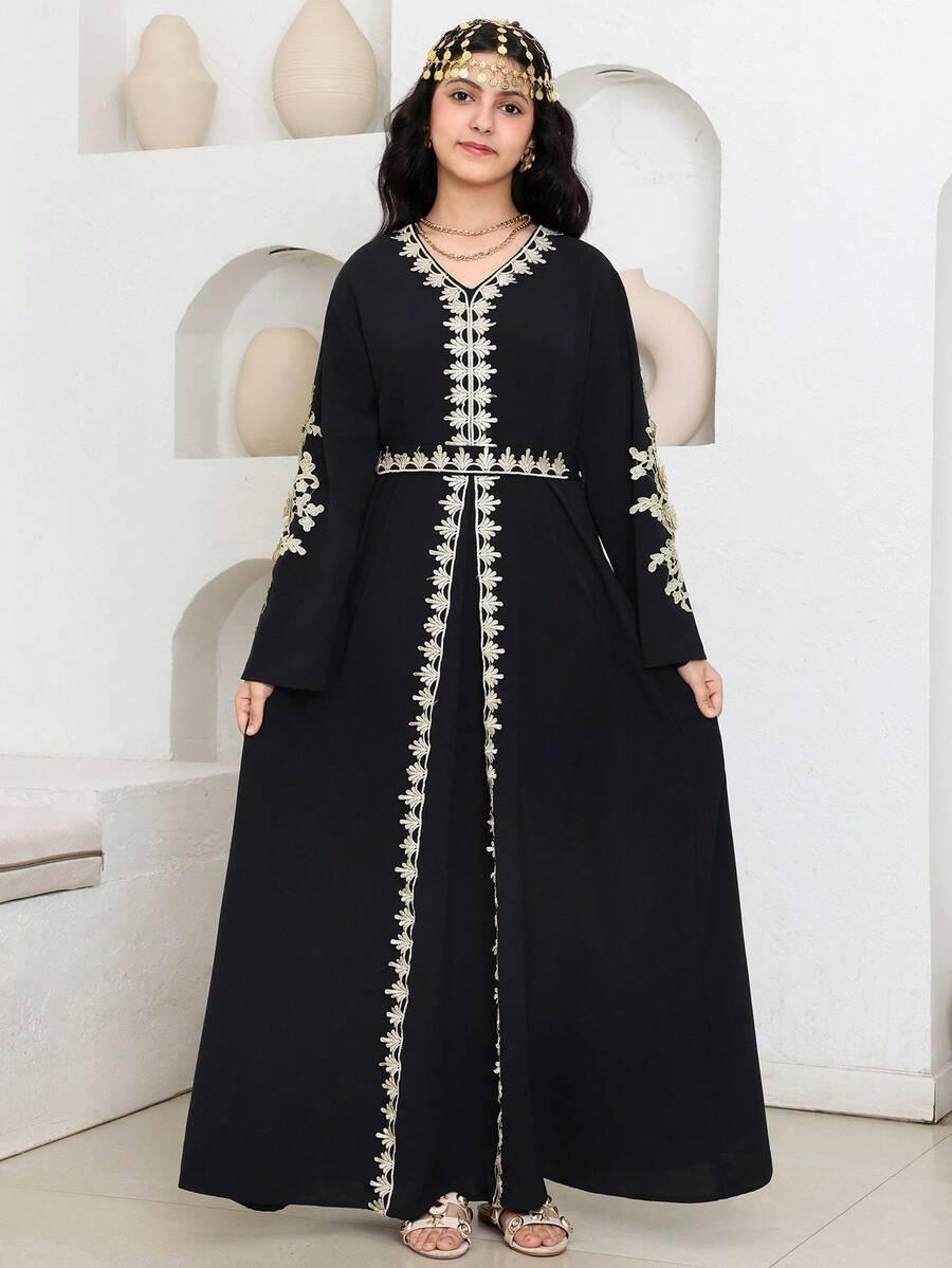 SHEIN MAXI SUKIENKA HAFT S06__152/158