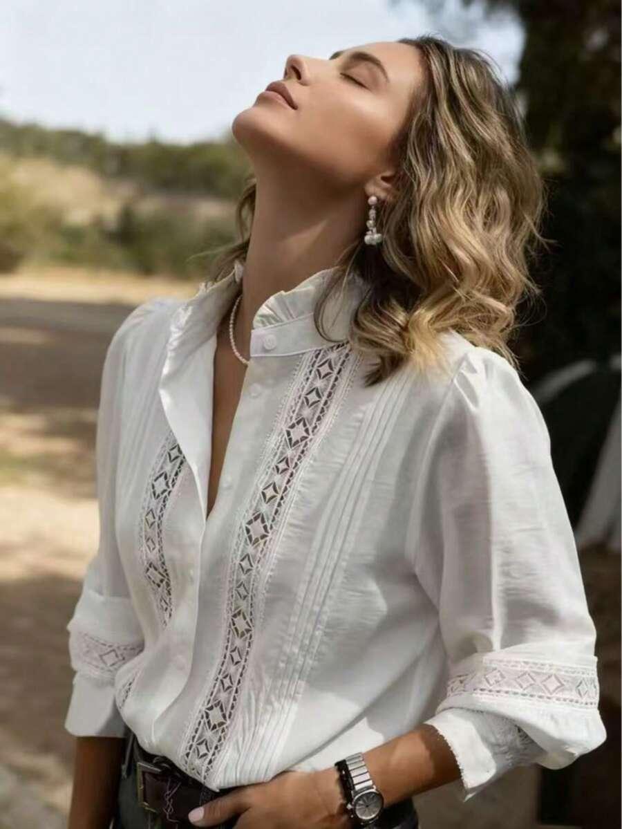 SHEIN BIAŁA KOSZULA DŁUGI RĘKAW S06__XL