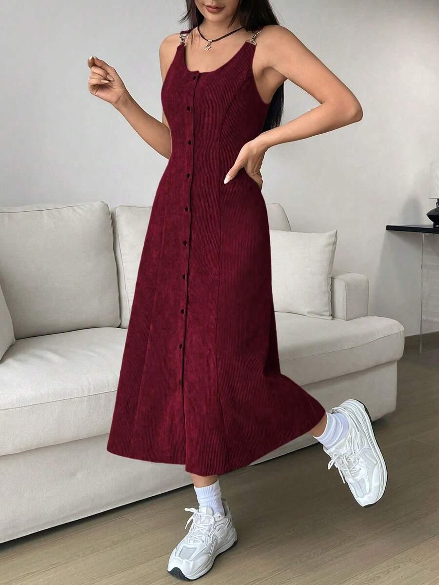 SHEIN BORDOWA MIDI SUKIENKA S06__L